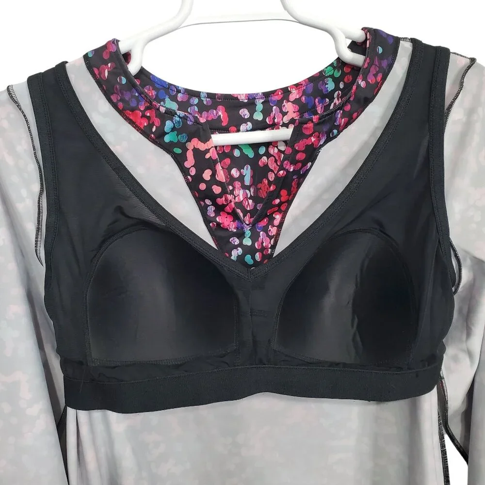 Swim365 NWT Women Plus Sz 18 Swim Tee Built In Bra Side Ruched Split Neck UPF50 - Picture 12 of 14